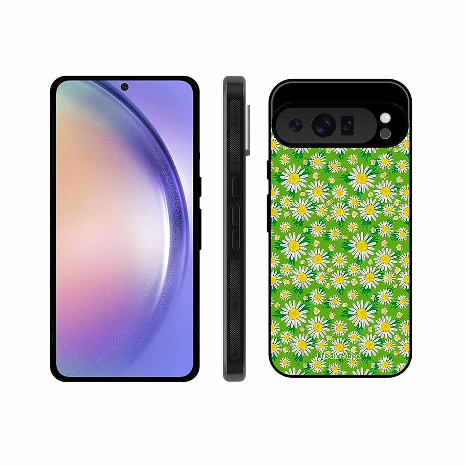 Cheerful Daisy Glass Case For Google Pixel 9 Pro