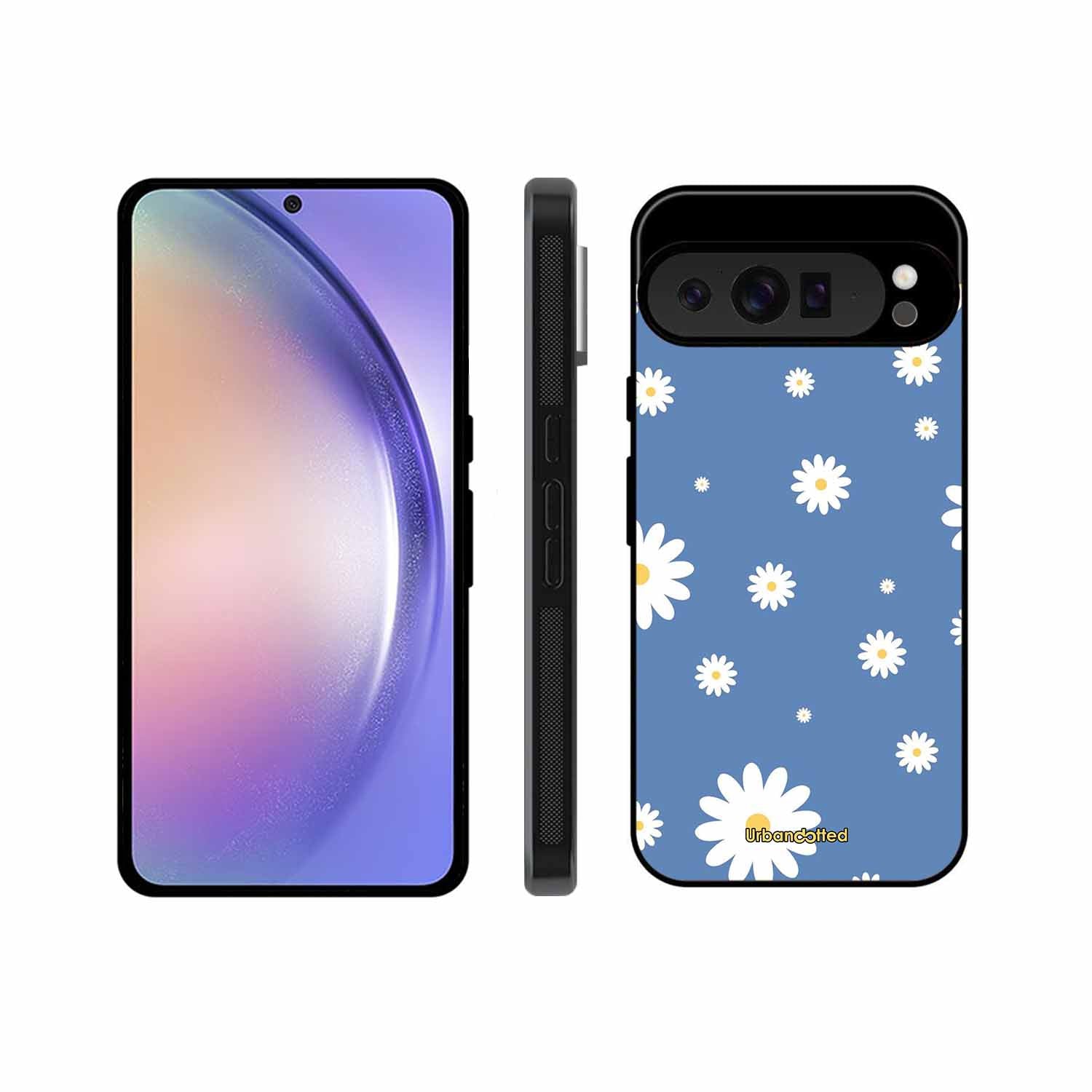 Blue Daisy Meadow Glass Case For Google Pixel 9 Pro XL