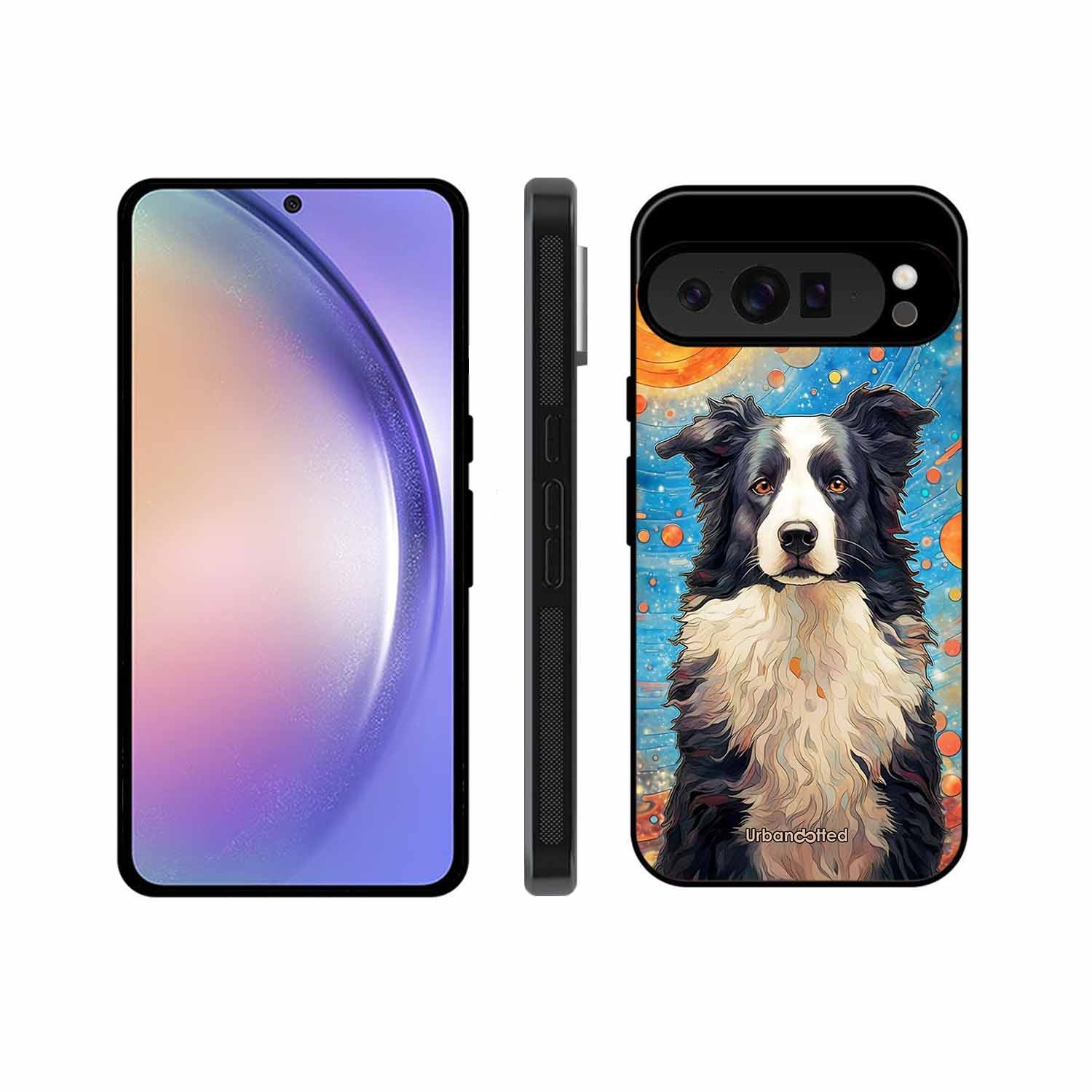 Artistic Dog Illustration Glass Case For Google Pixel 9 Pro