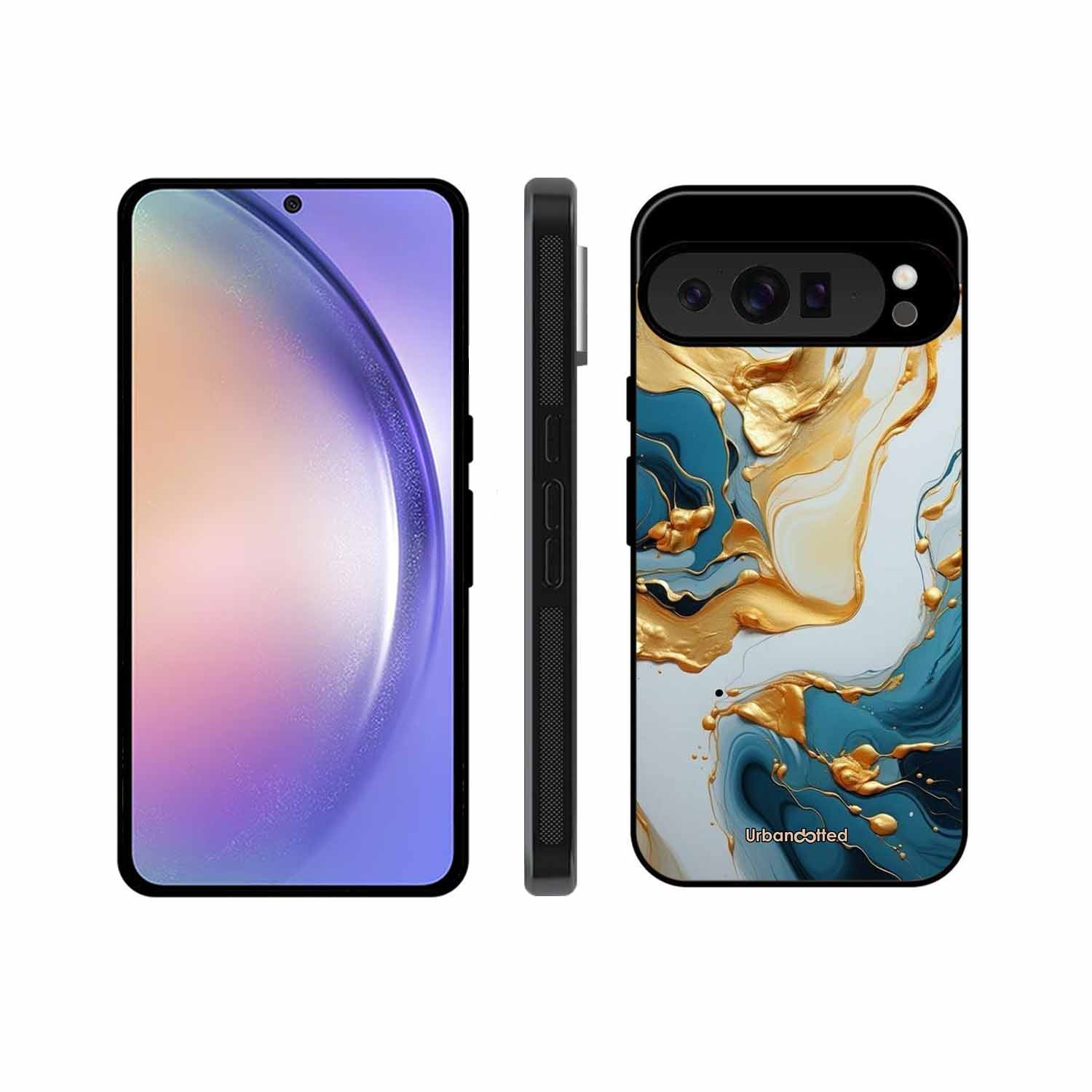 Luxurious Marble Effect Glass Case For Google Pixel 9 Pro