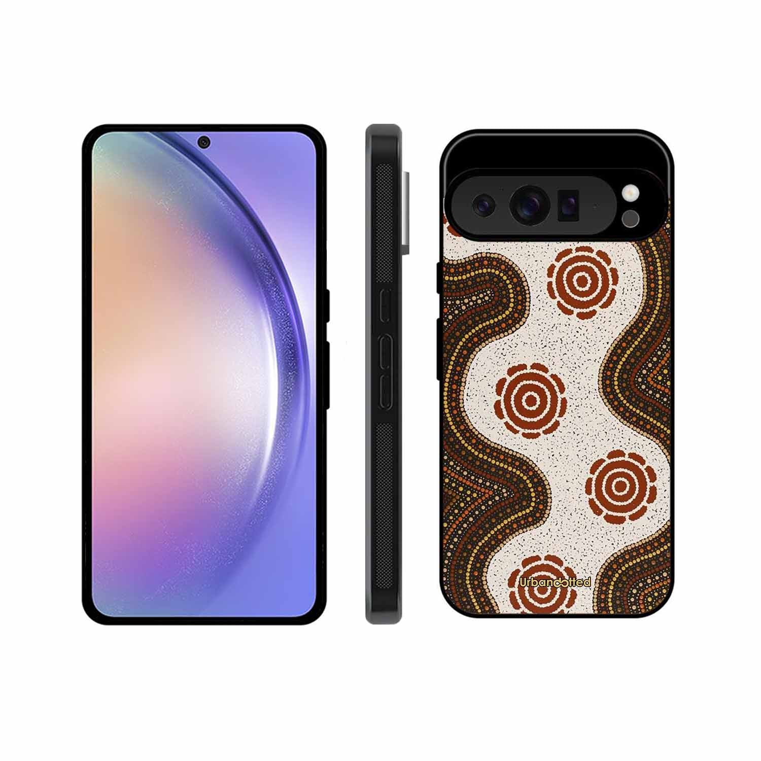 Aboriginal Dot Art Flow Glass Case For Google Pixel 9 Pro