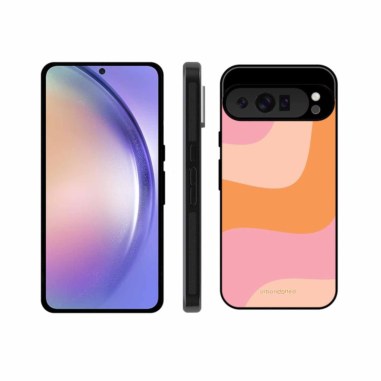 Soft Swirling Stripes Glass Case For Google Pixel 9 Pro