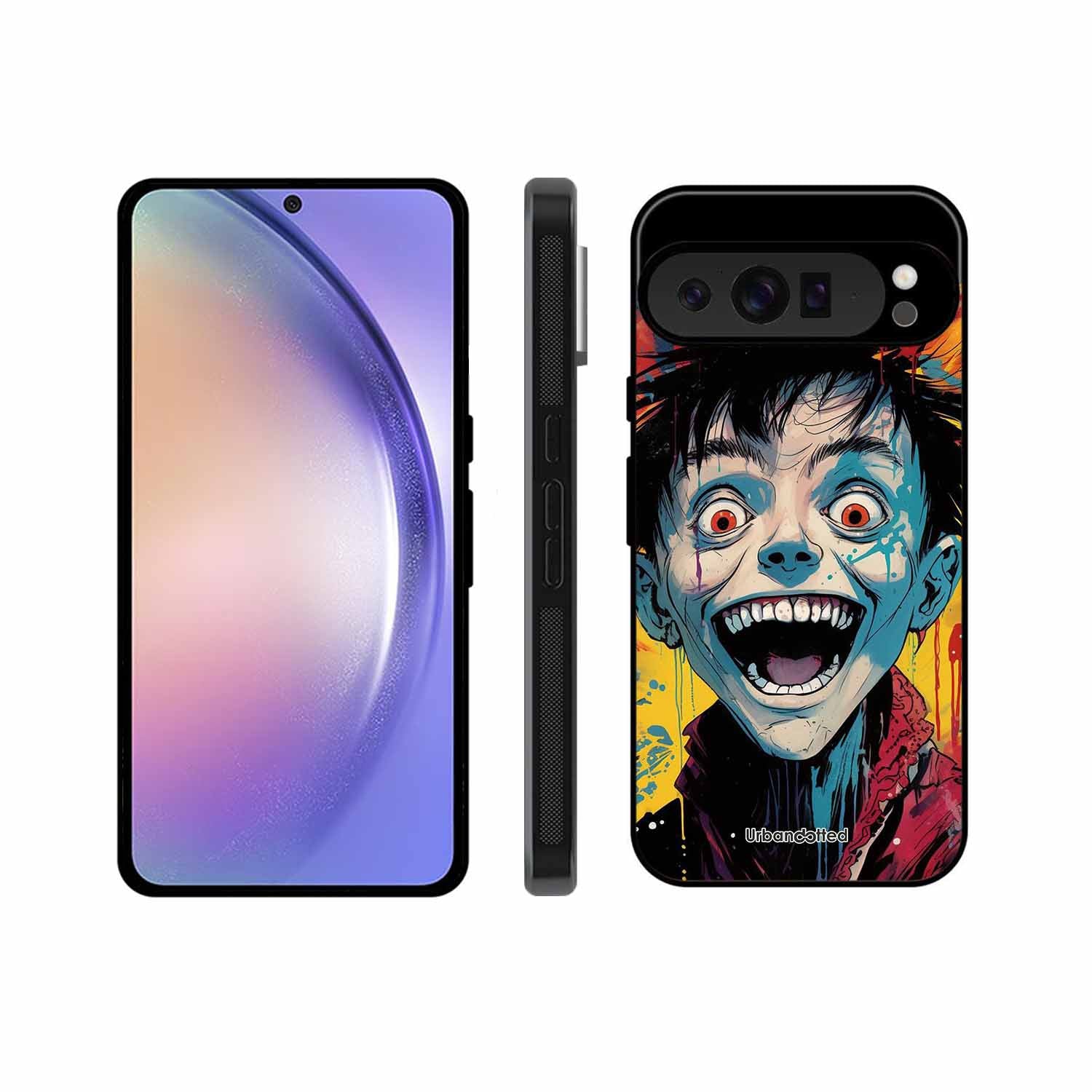 Distorted Joy Illustration Glass Case For Google Pixel 9 Pro