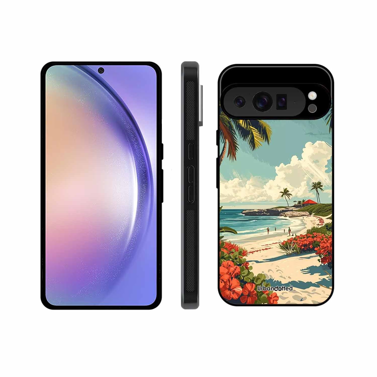 Tropical Beach Paradise Glass Case For Google Pixel 9 Pro