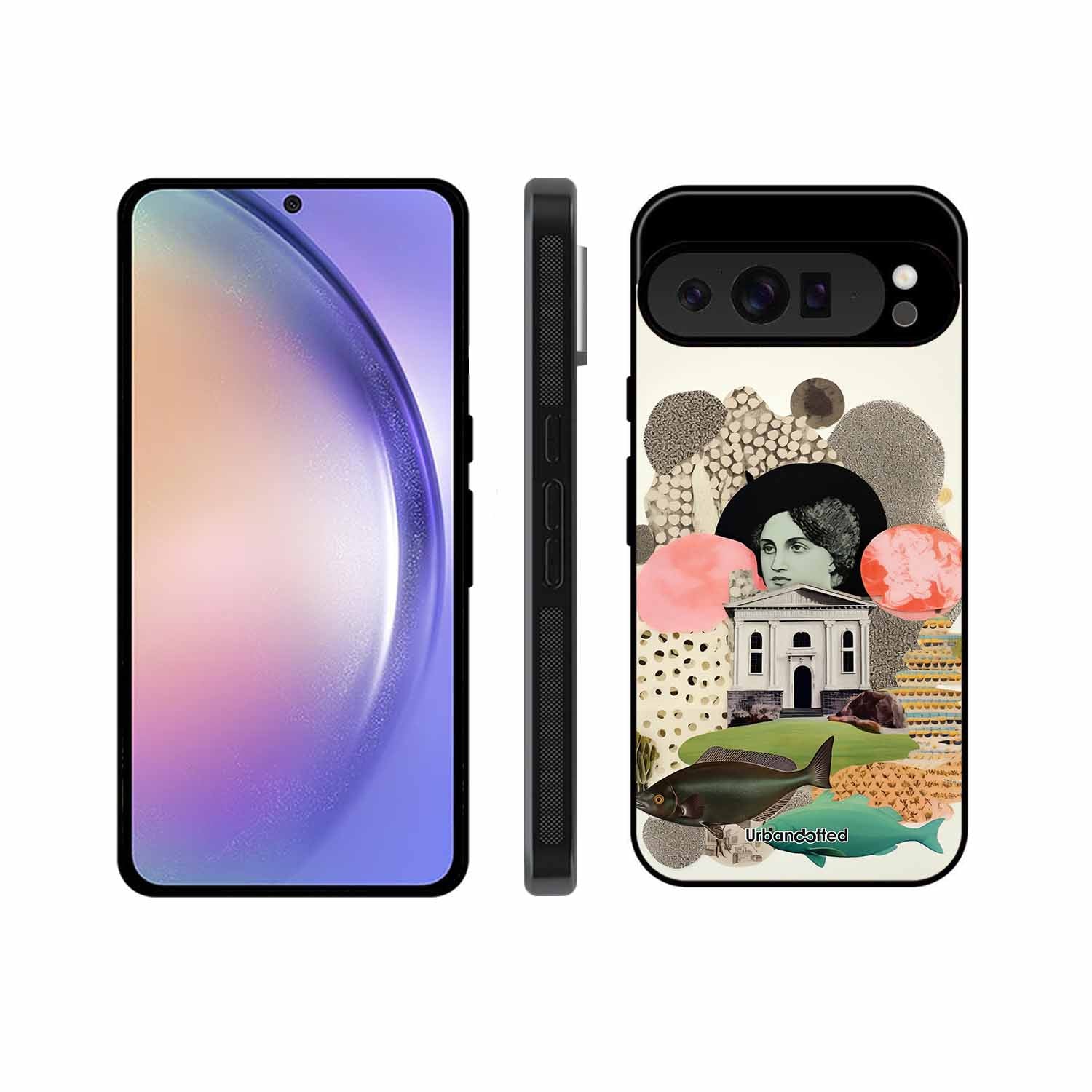 Whimsical Mixed Media Art Glass Case For Google Pixel 9 Pro