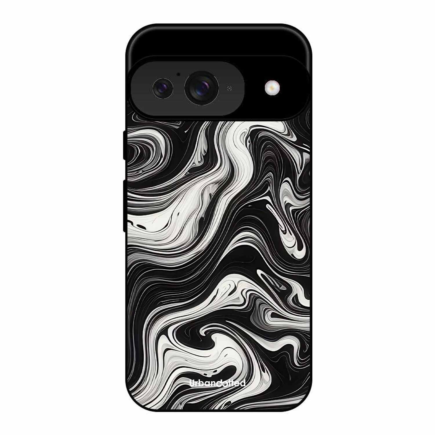 Monochrome Marble Glass Case For Google Pixel 9