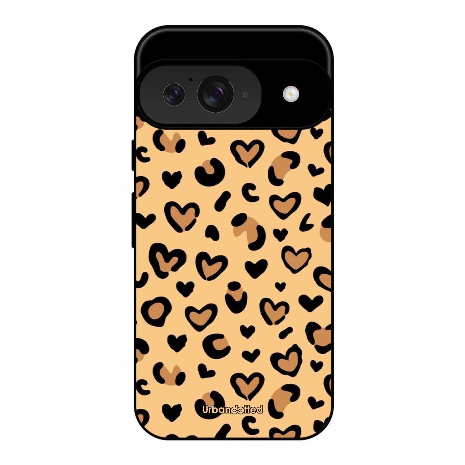 Native Animal Print Hearts Glass Case For Google Pixel 9