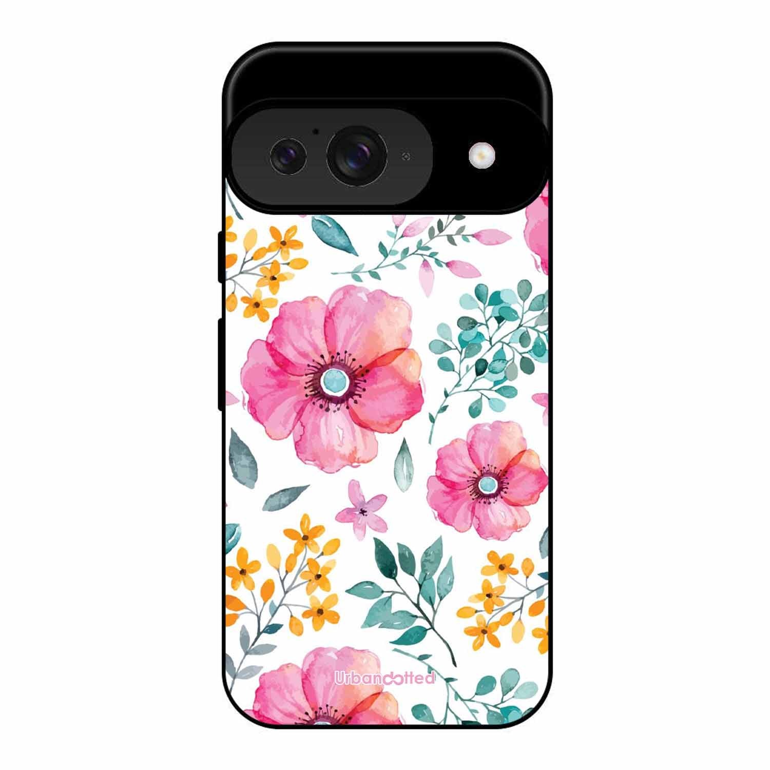 True Blue Wildflower Glass Case For Google Pixel 9