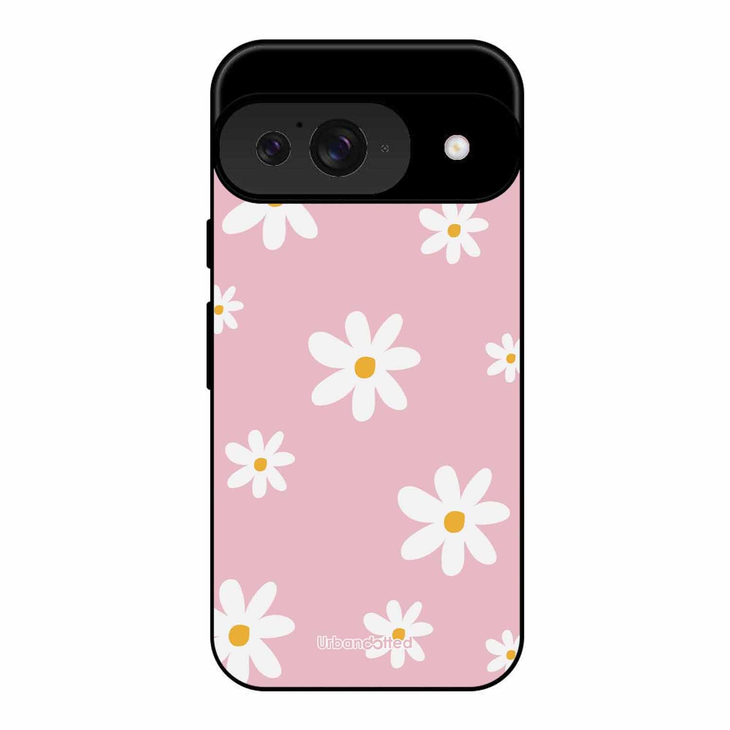 Pink Daisy Delight Glass Case For Google Pixel 9