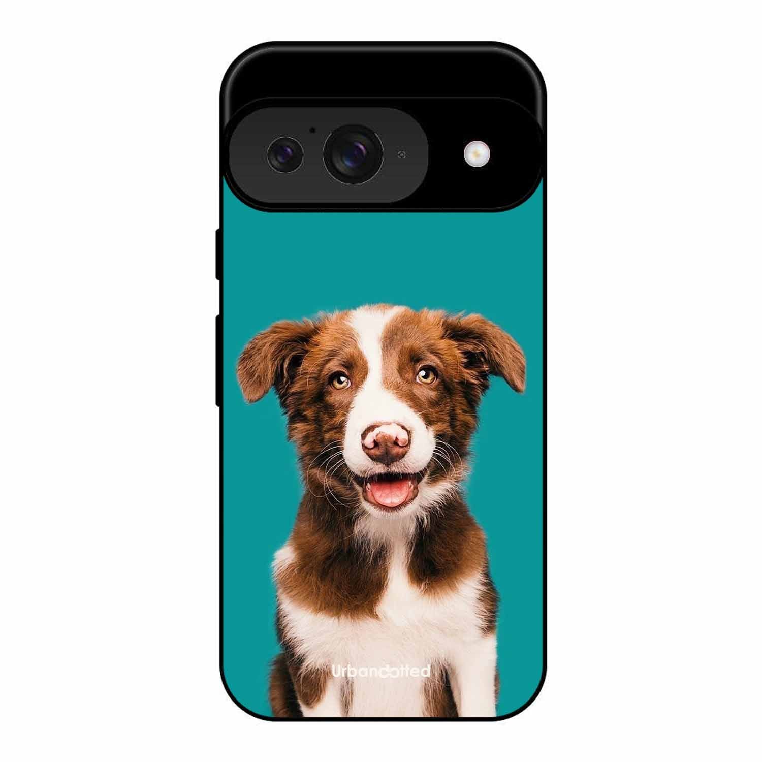 Smiling Dog Portrait Glass Case For Google Pixel 9