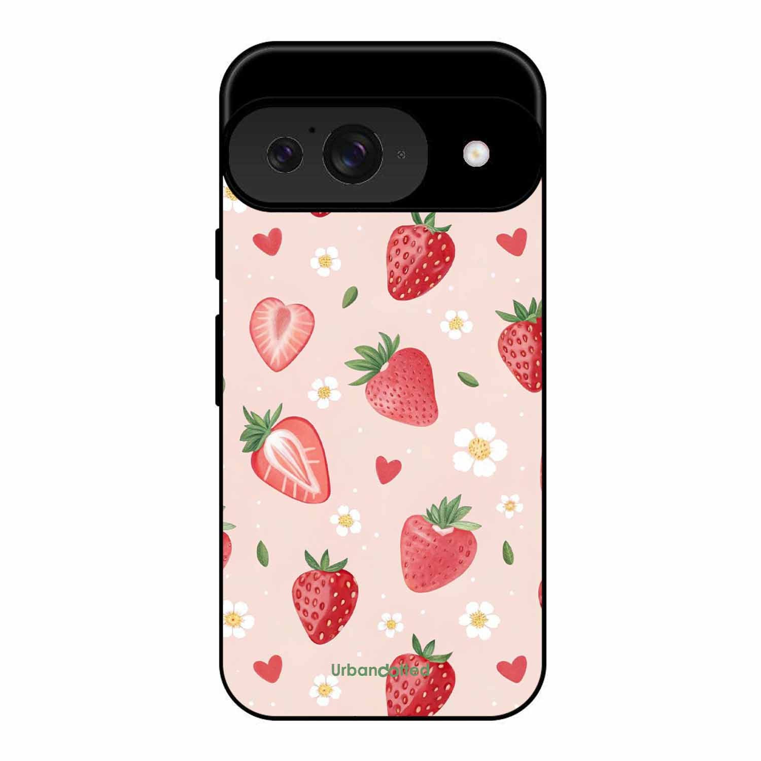 Strawberry Sweetheart Glass Case For Google Pixel 9