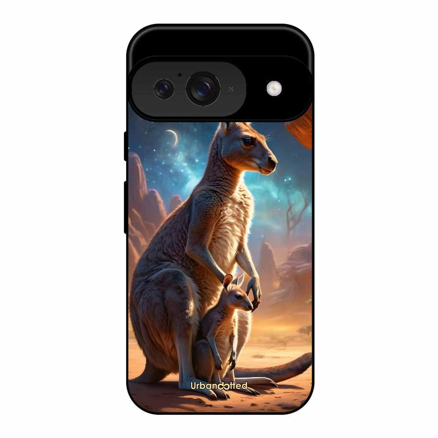 Kangaroo Mother Love Glass Case For Google Pixel 9