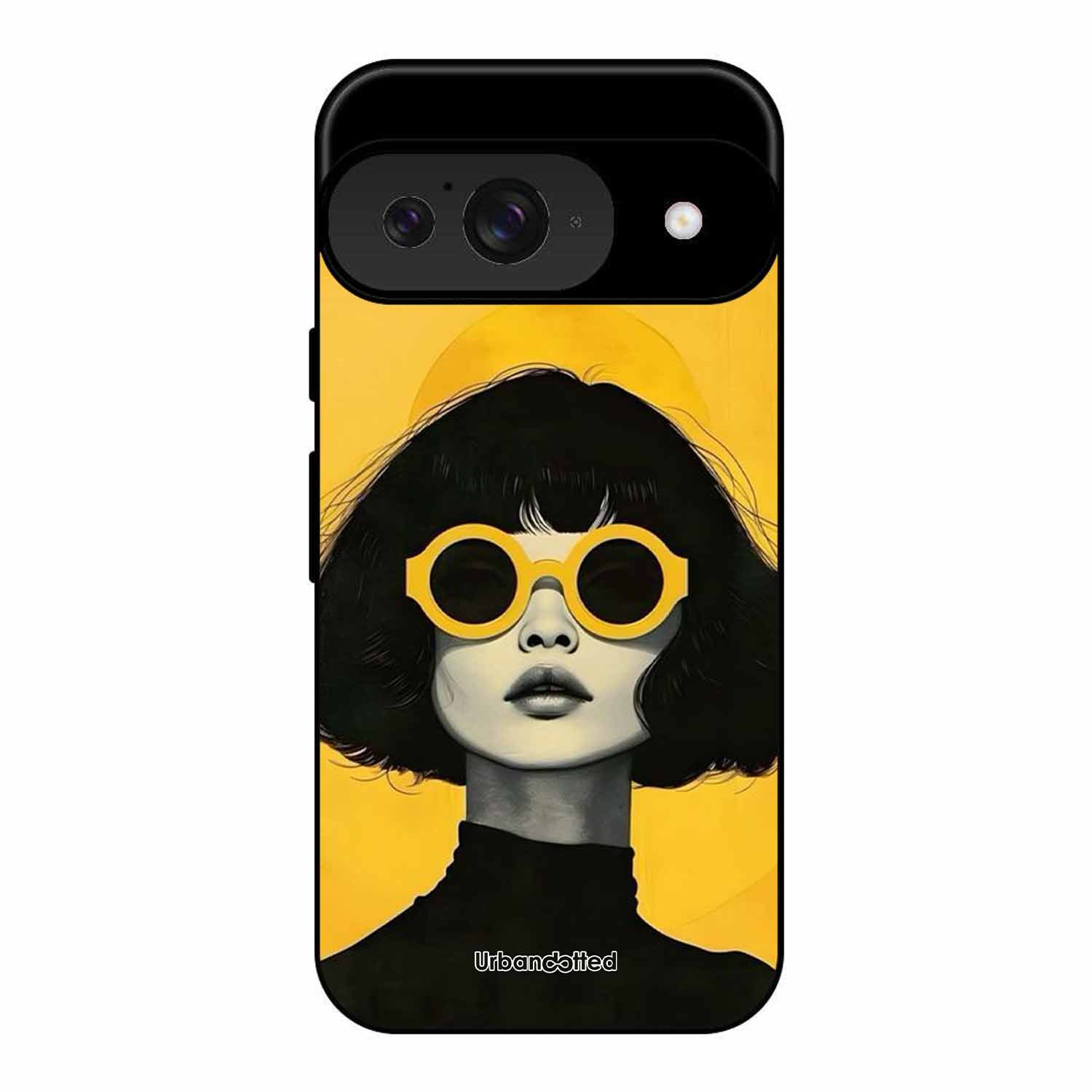 Retro Sunglasses Portrait Glass Case For Google Pixel 9