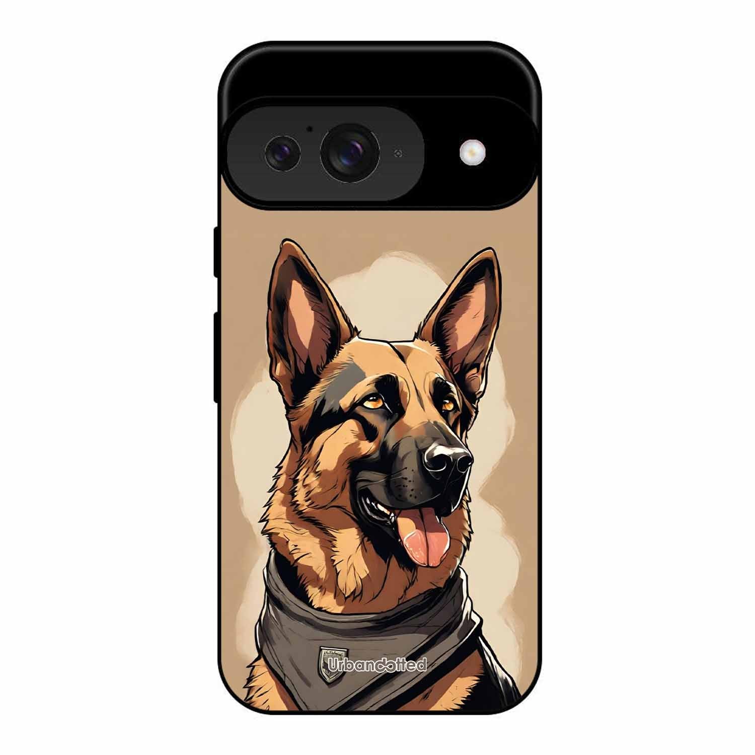 German Shepherd Portrait Glass Case For Google Pixel 9