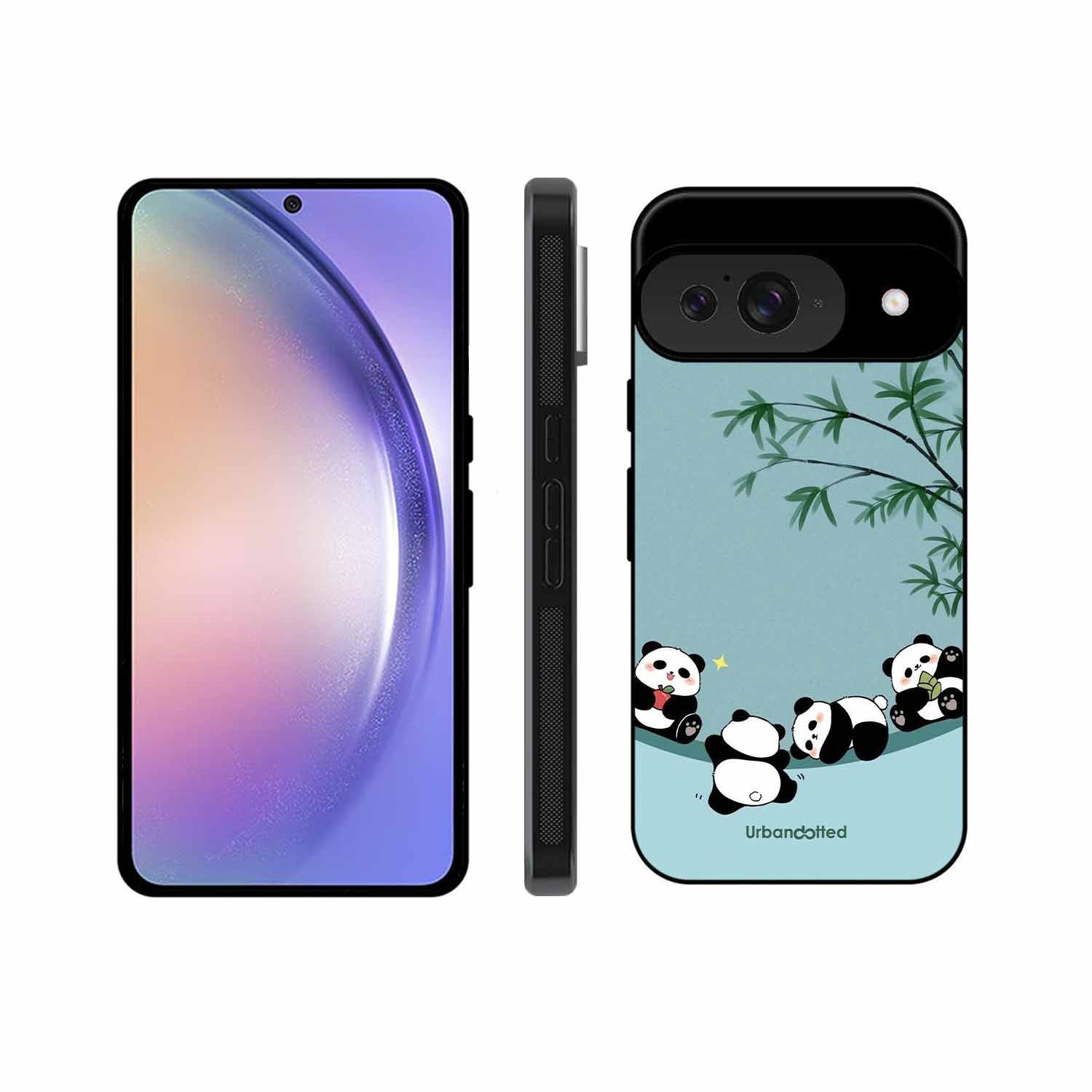 Cute Resting Pandas Glass Case For Google Pixel 9