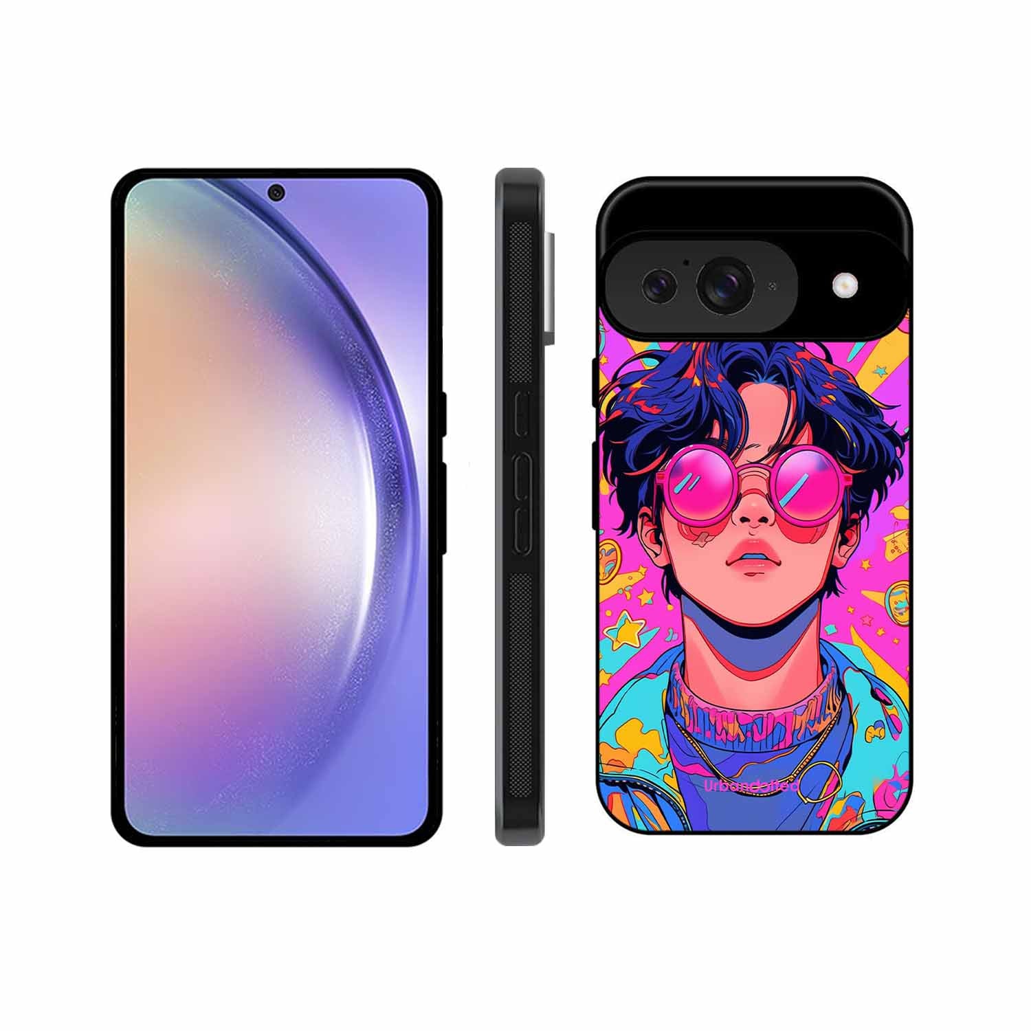 Neon Vibes Portrait Glass Case For Google Pixel 9