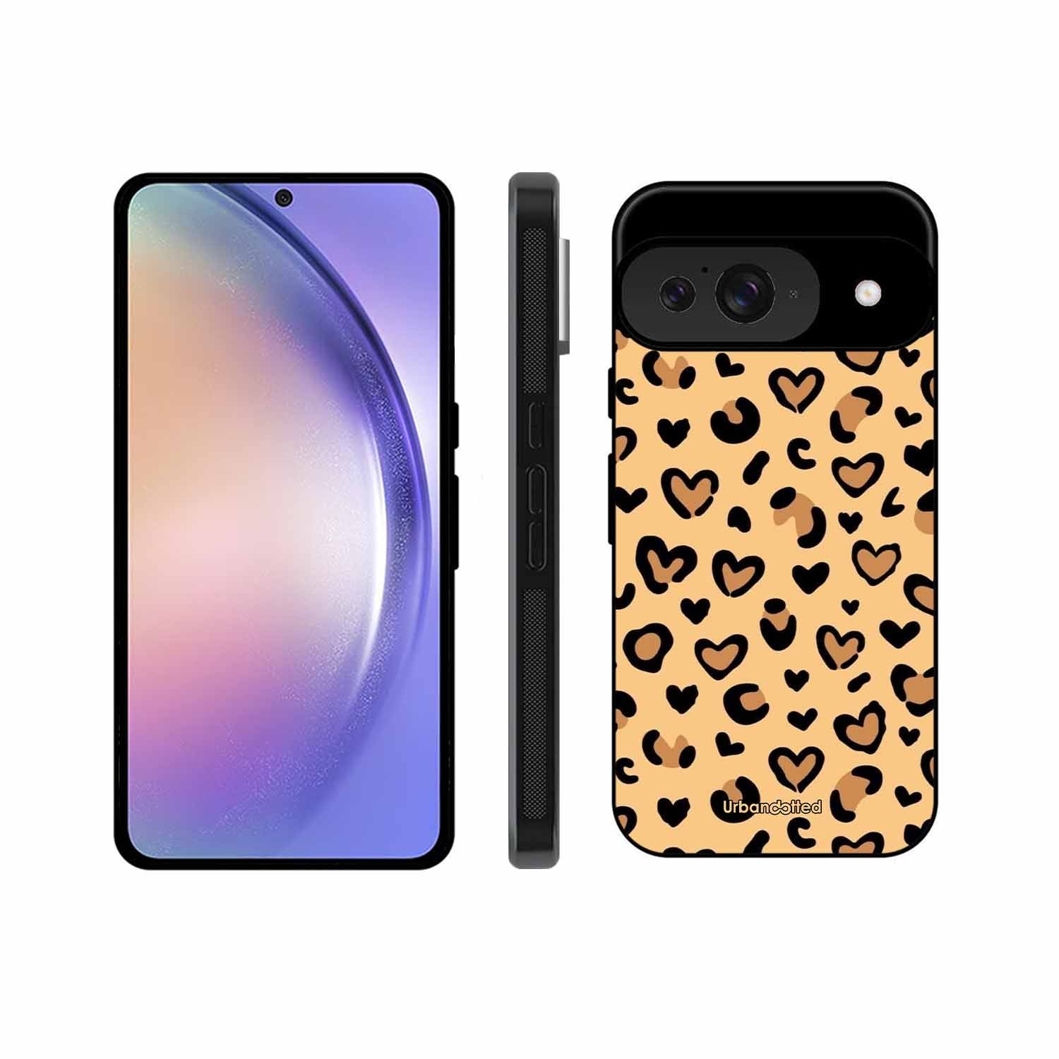 Native Animal Print Hearts Glass Case For Google Pixel 9