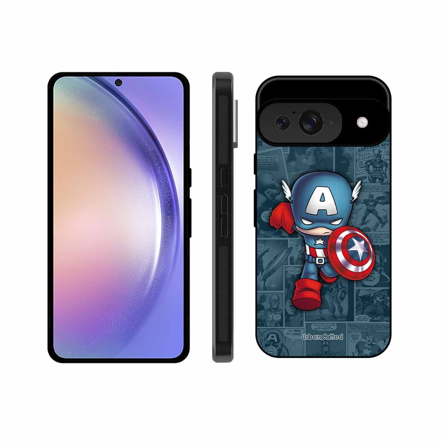Captain America Glass Case For Google Pixel 9