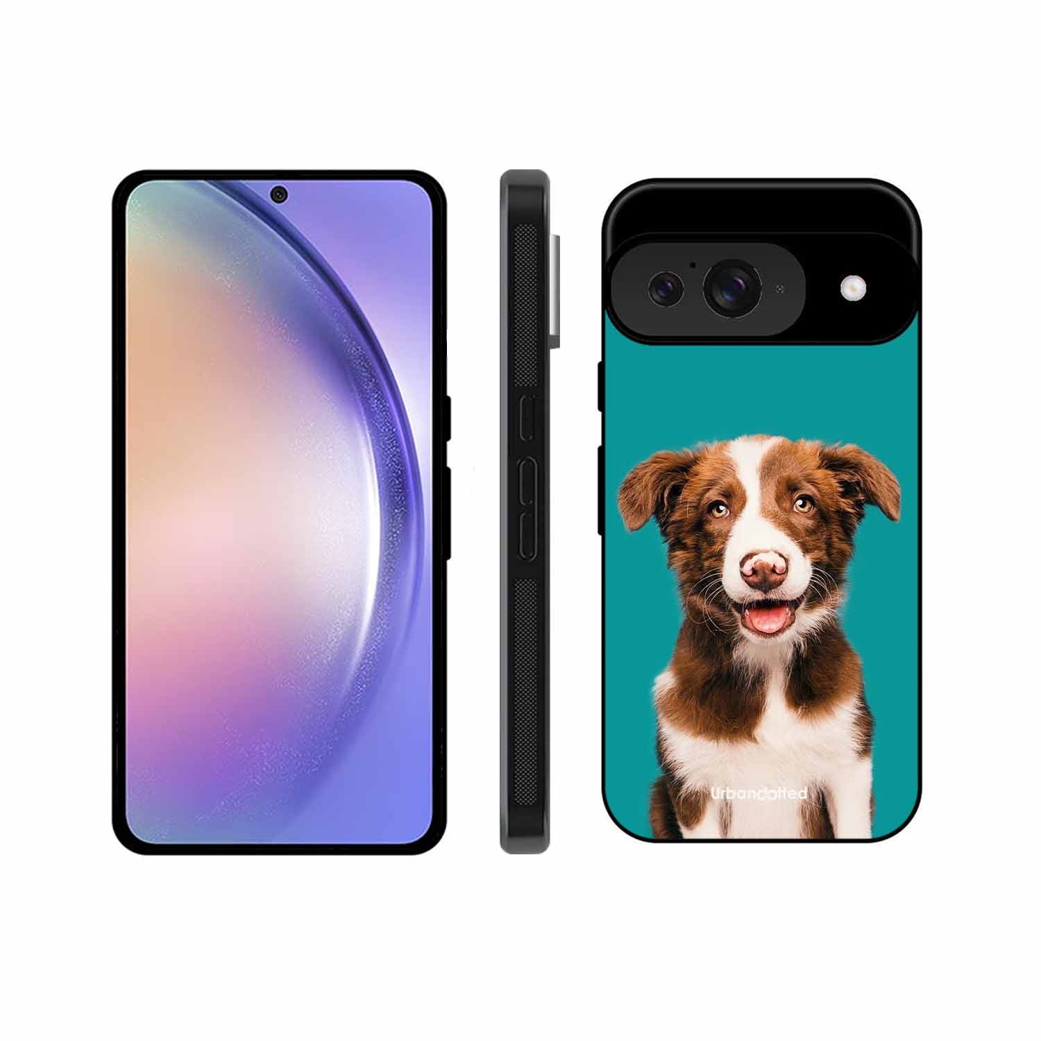 Smiling Dog Portrait Glass Case For Google Pixel 9
