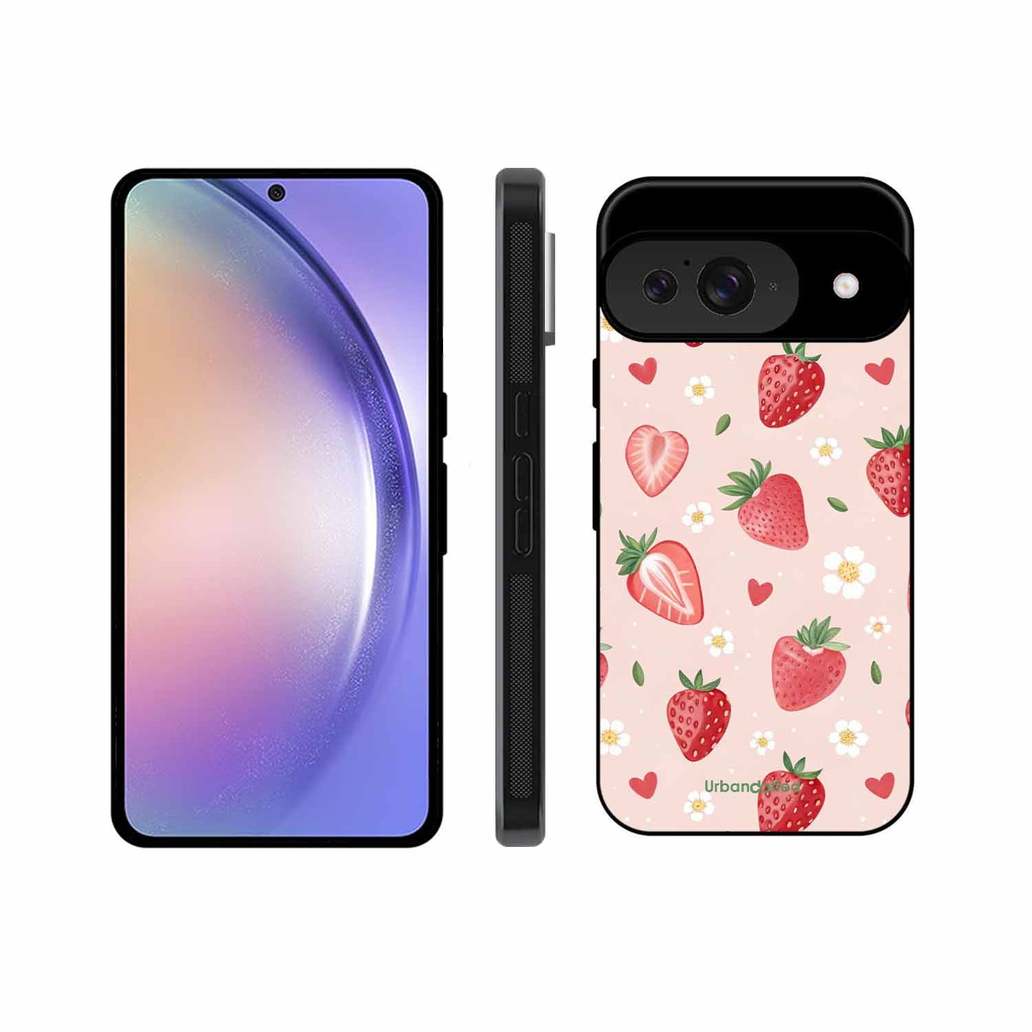 Strawberry Sweetheart Glass Case For Google Pixel 9