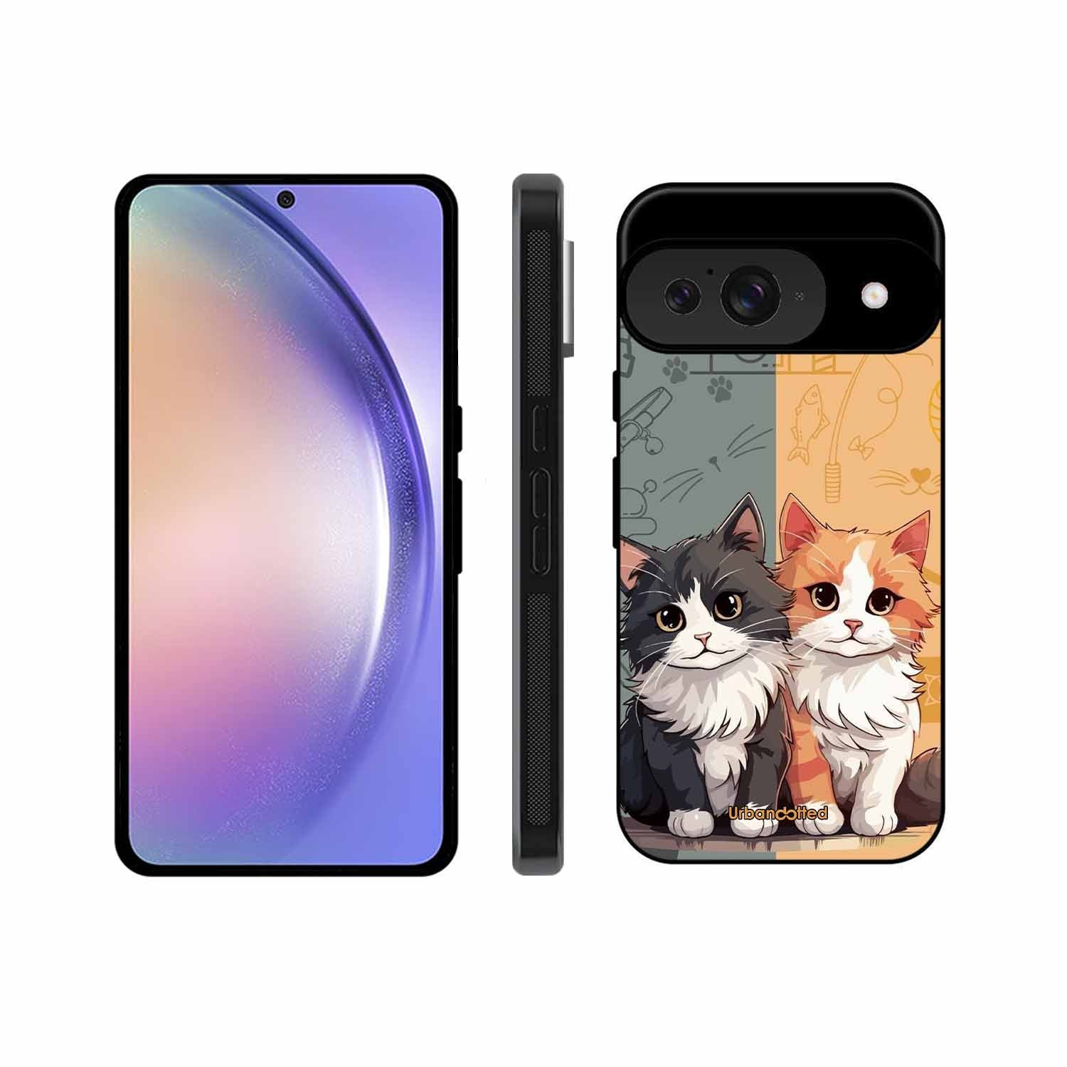 Yin and Yang Cats Glass Case For Google Pixel 9