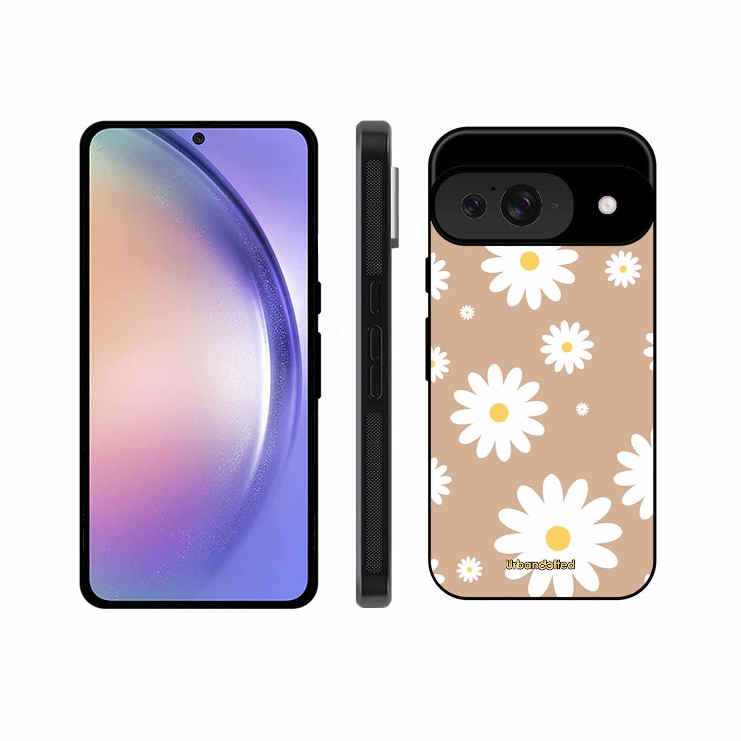 Tan Daisy Field Glass Case For Google Pixel 9