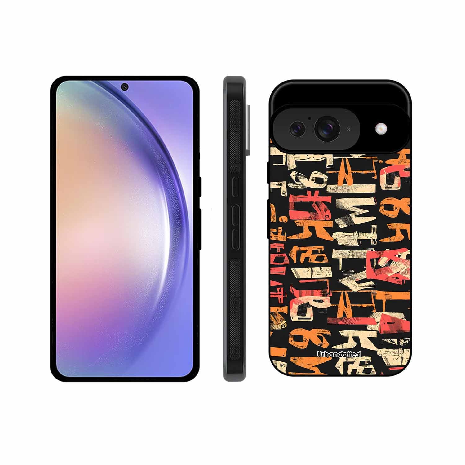 Mixed Typography Design Glass Case For Google Pixel 9