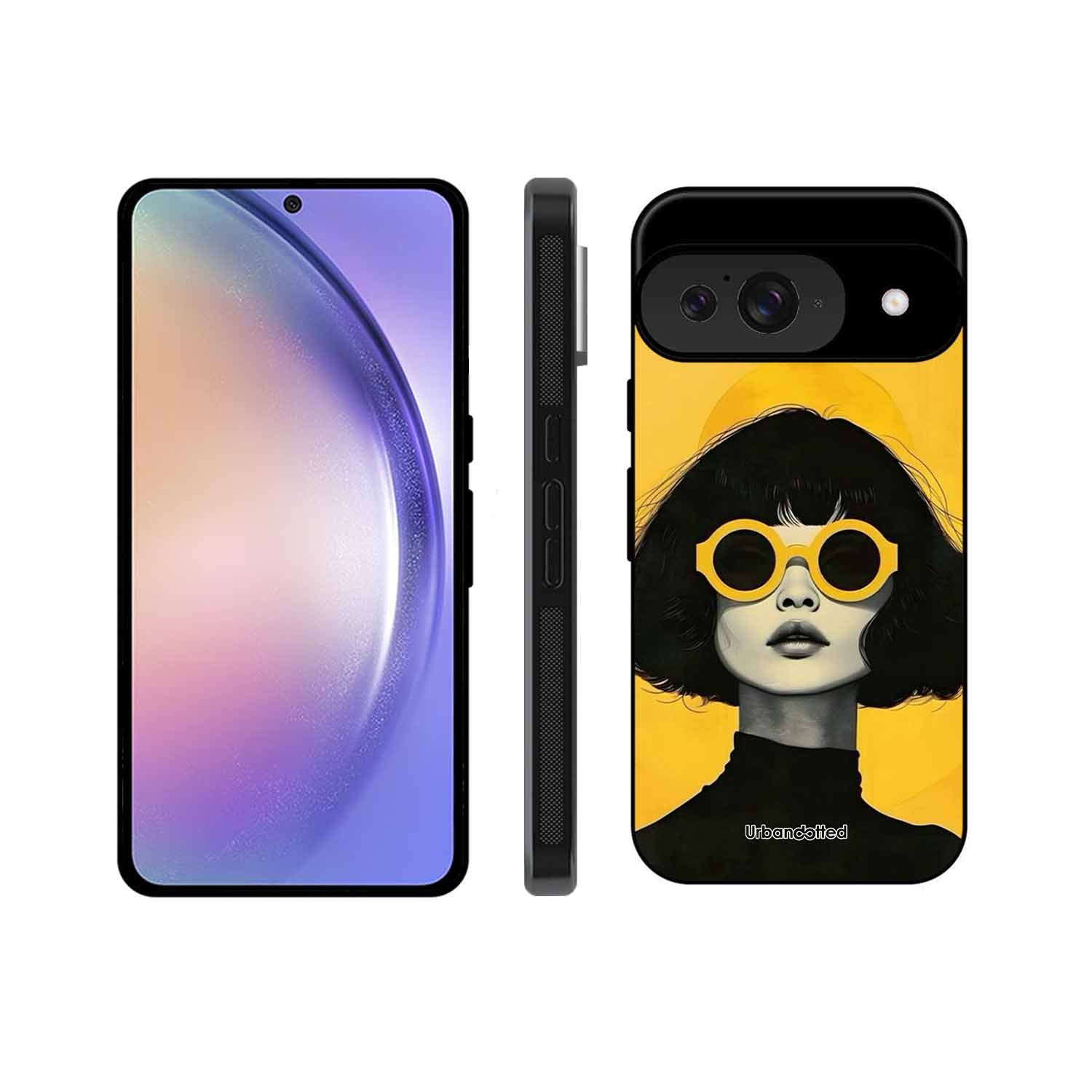 Retro Sunglasses Portrait Glass Case For Google Pixel 9