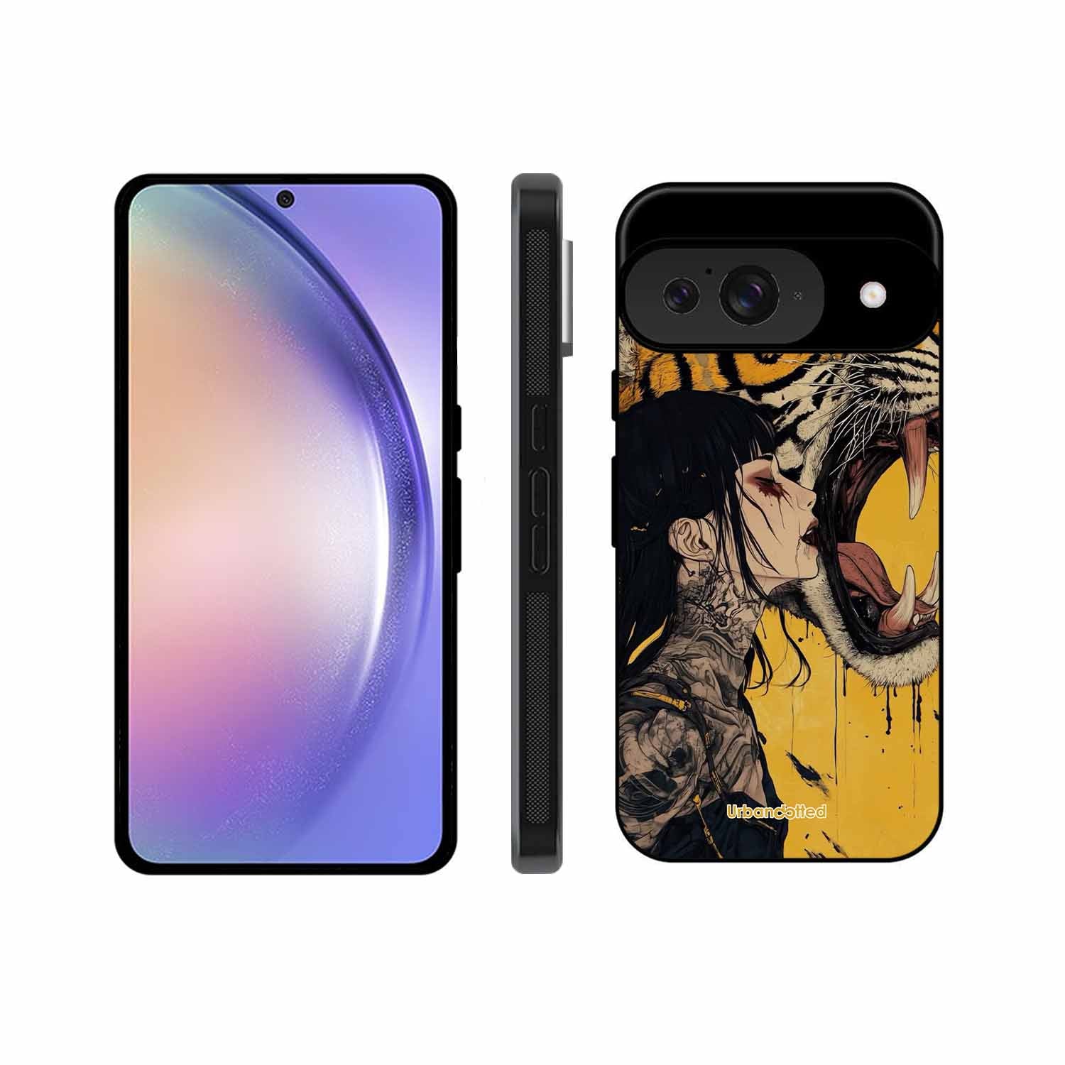 Tattooed Girl with Tiger Glass Case For Google Pixel 9