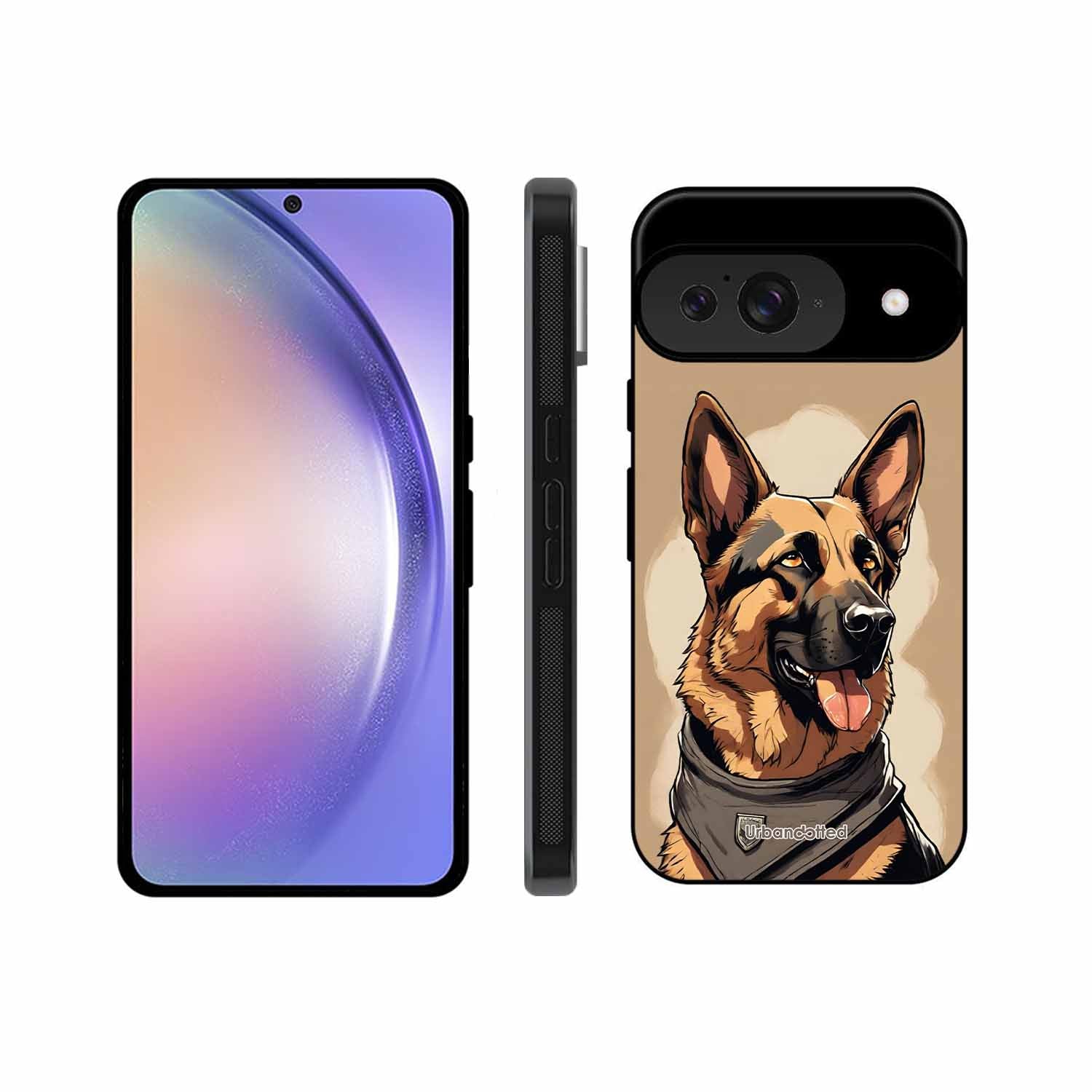 German Shepherd Portrait Glass Case For Google Pixel 9