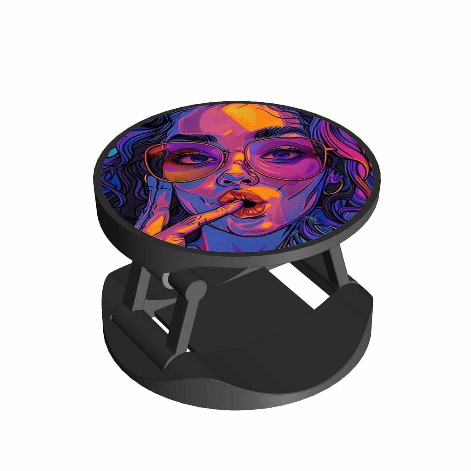 Psychedelic Girl Phone Grips Holder