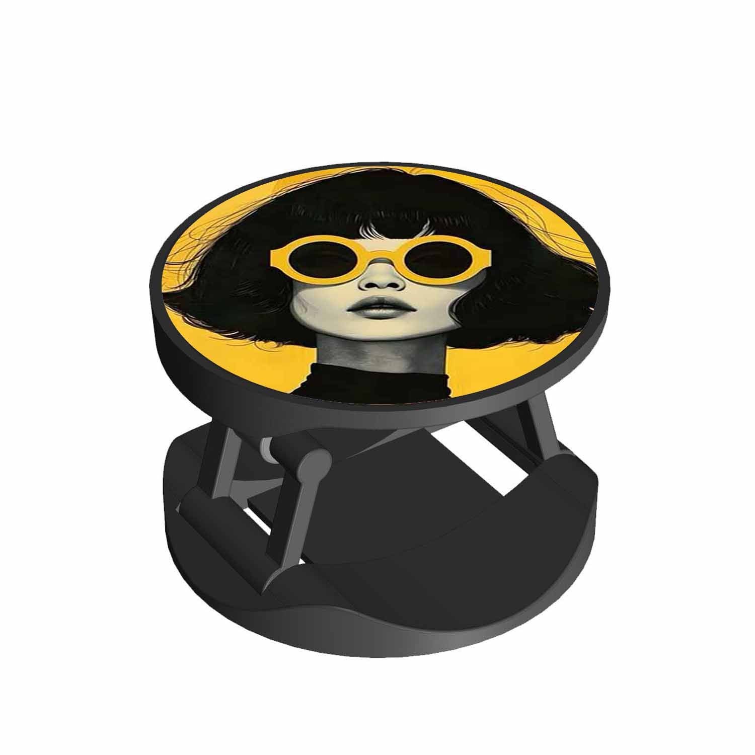 Cool Yellow Glasses Phone Grips Holder