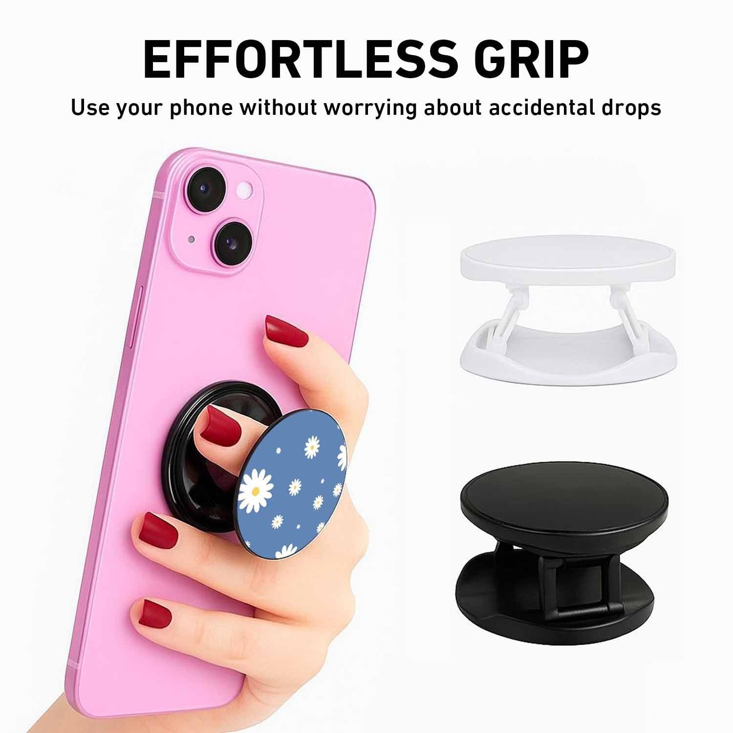 Retro Flower Phone Grips Holder