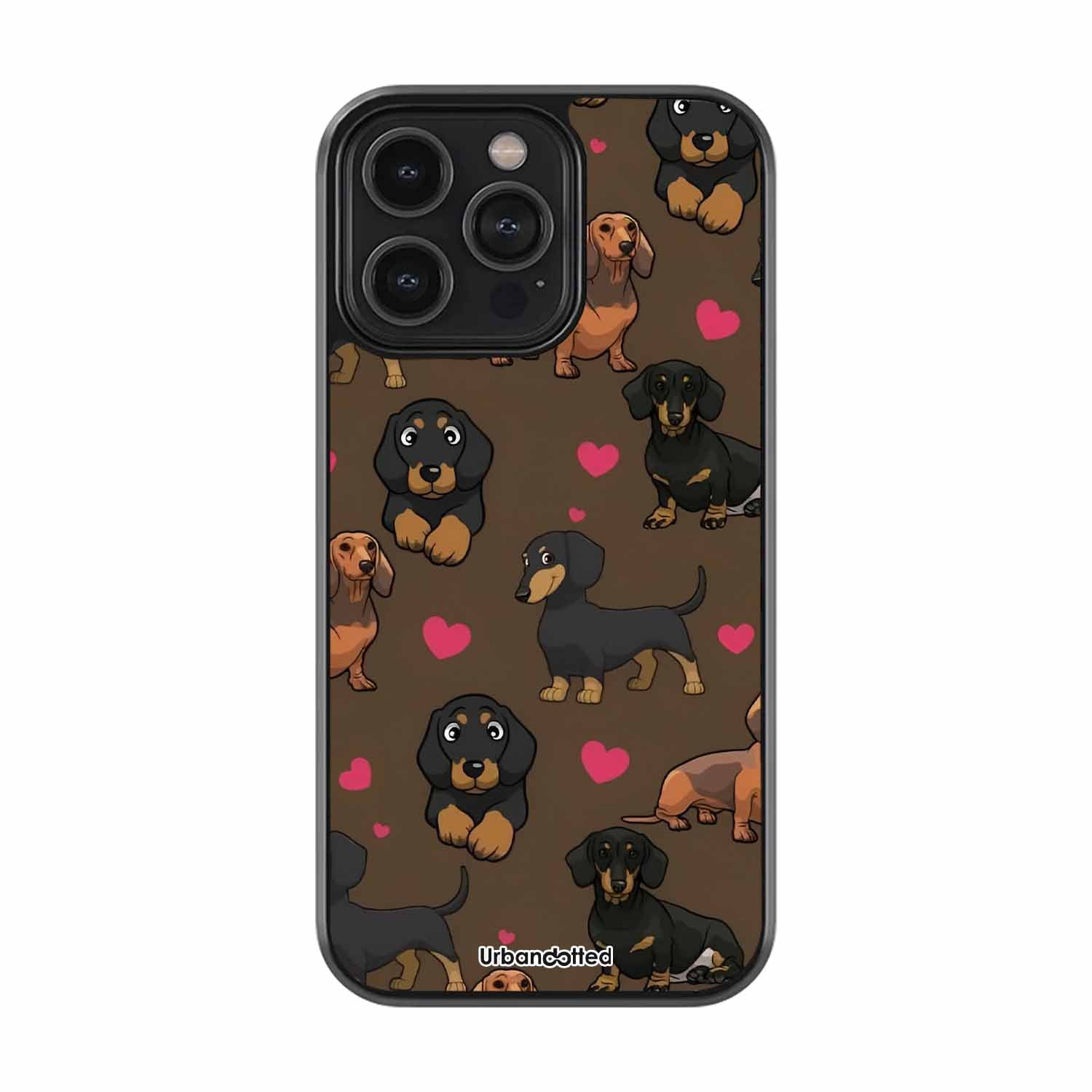 Weenie Dog Love Pet Glass Case