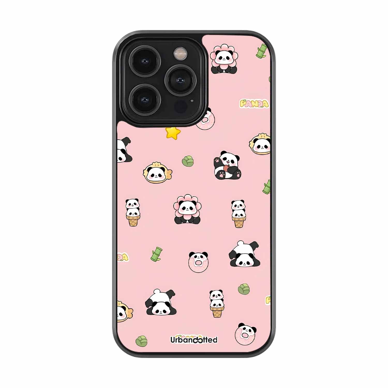 Panda Love and Bamboo Pet Glass Case