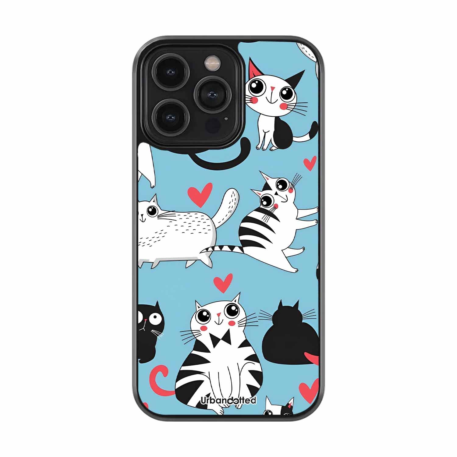 Cat Heart Day Pet Glass Case