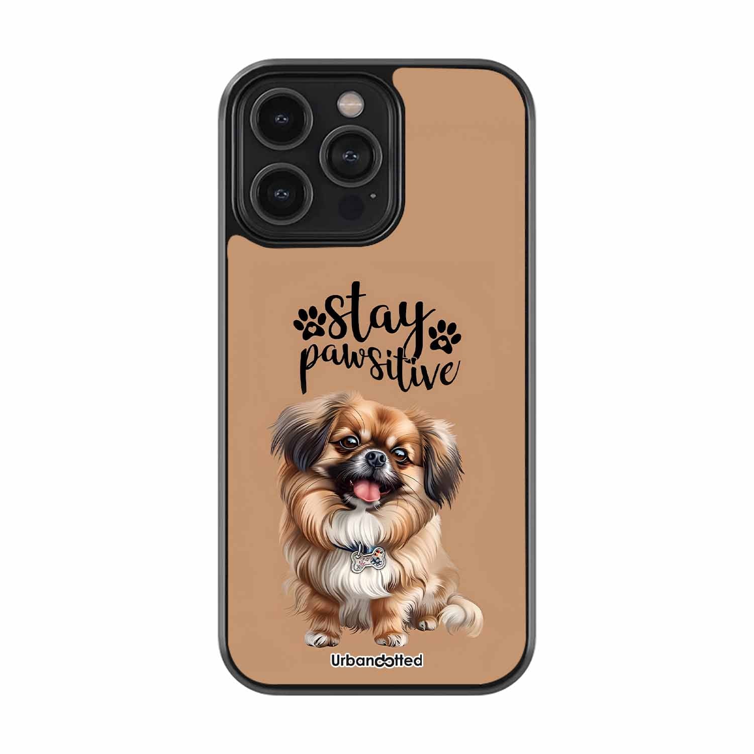 Stay Pawsitive Little Dog Pet Glass Case