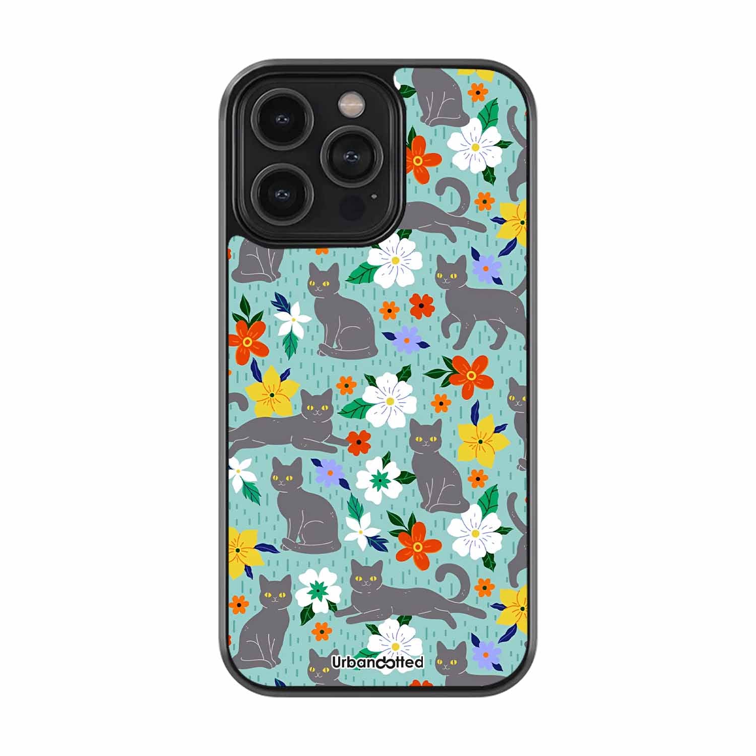 Cat Flower Power Pet Glass Case