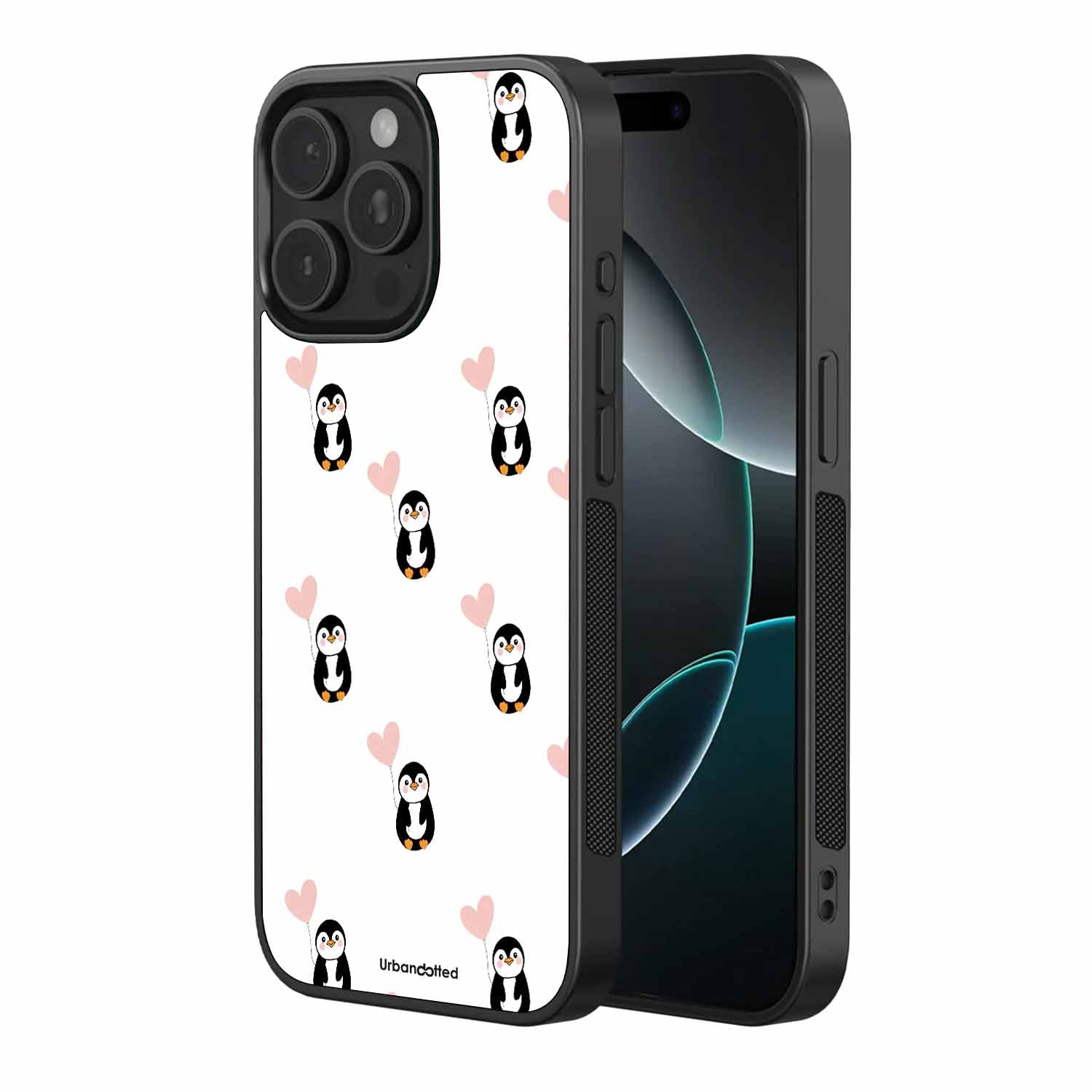 Penguin Kisses Pet Glass Case