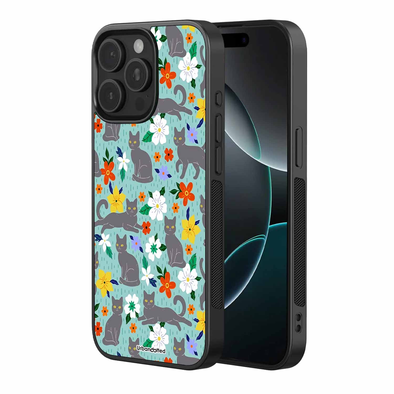 Cat Flower Power Pet Glass Case
