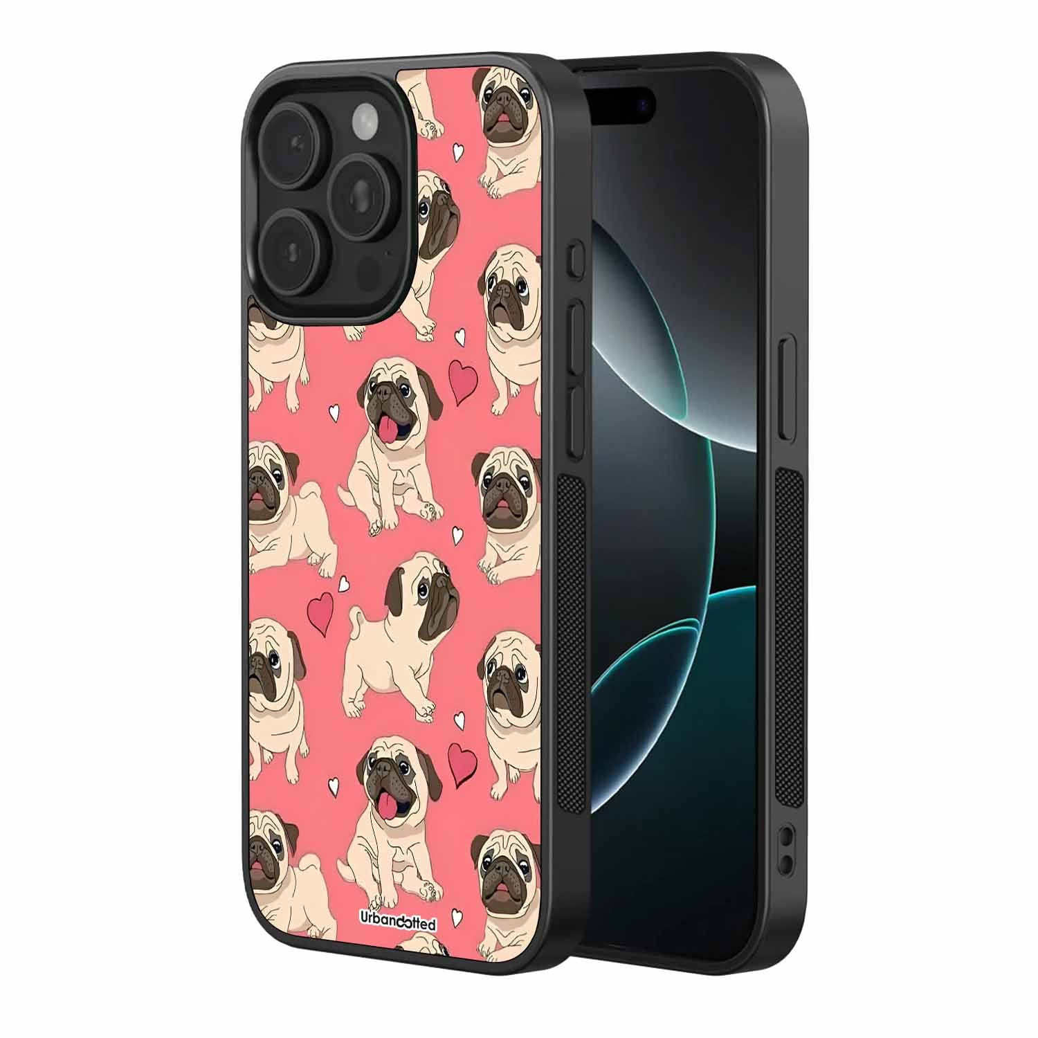 Sweet Snouts Pugs Pet Glass Case