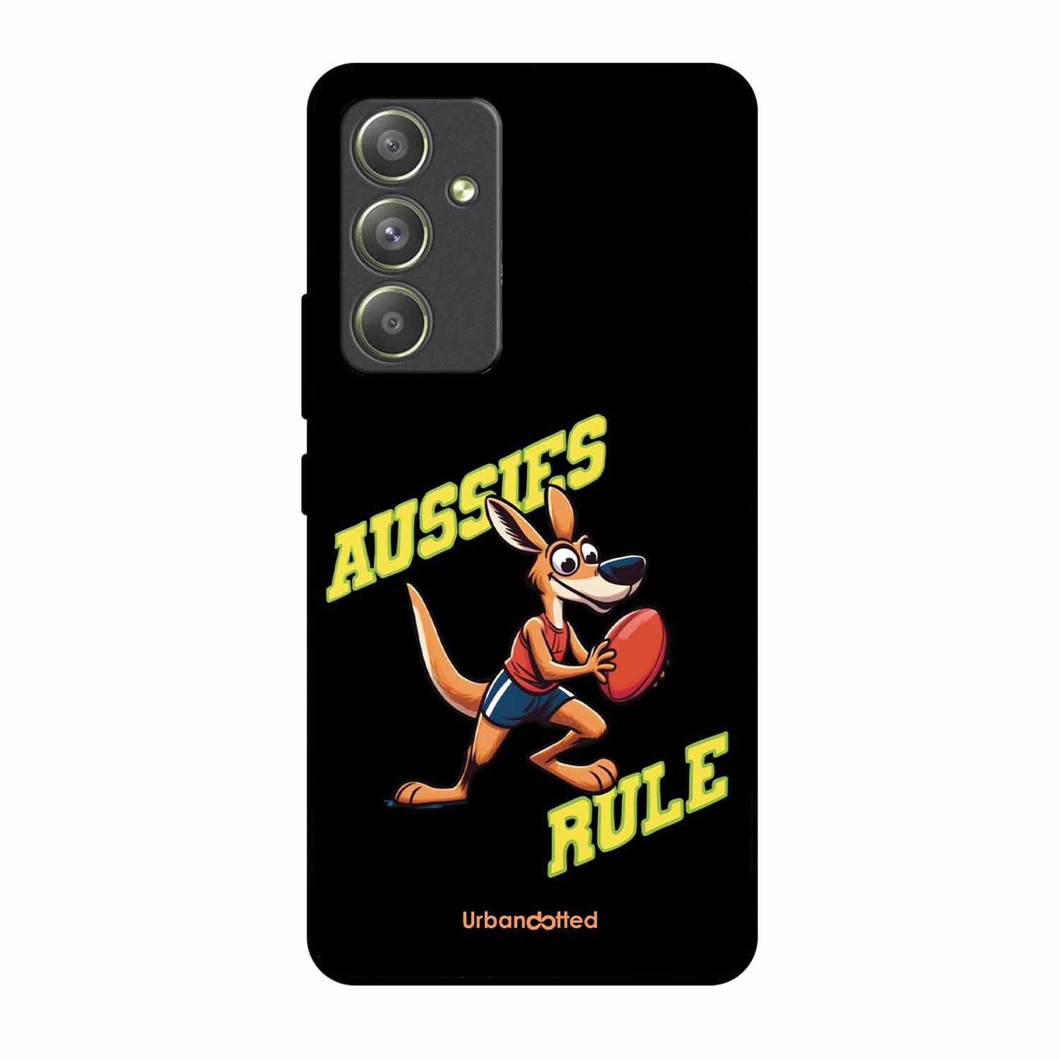Aussies Rule Football Glass Case For Samsung A54