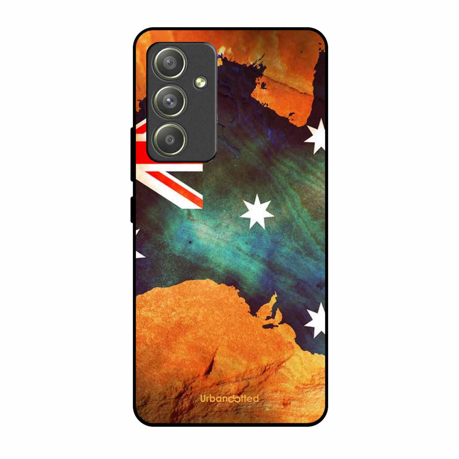 Australian Flag Map Glass Case For Samsung A54
