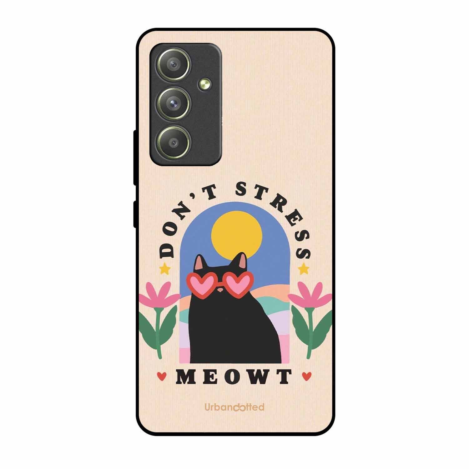 Don't Stress Meowt Glass Case For Samsung A54