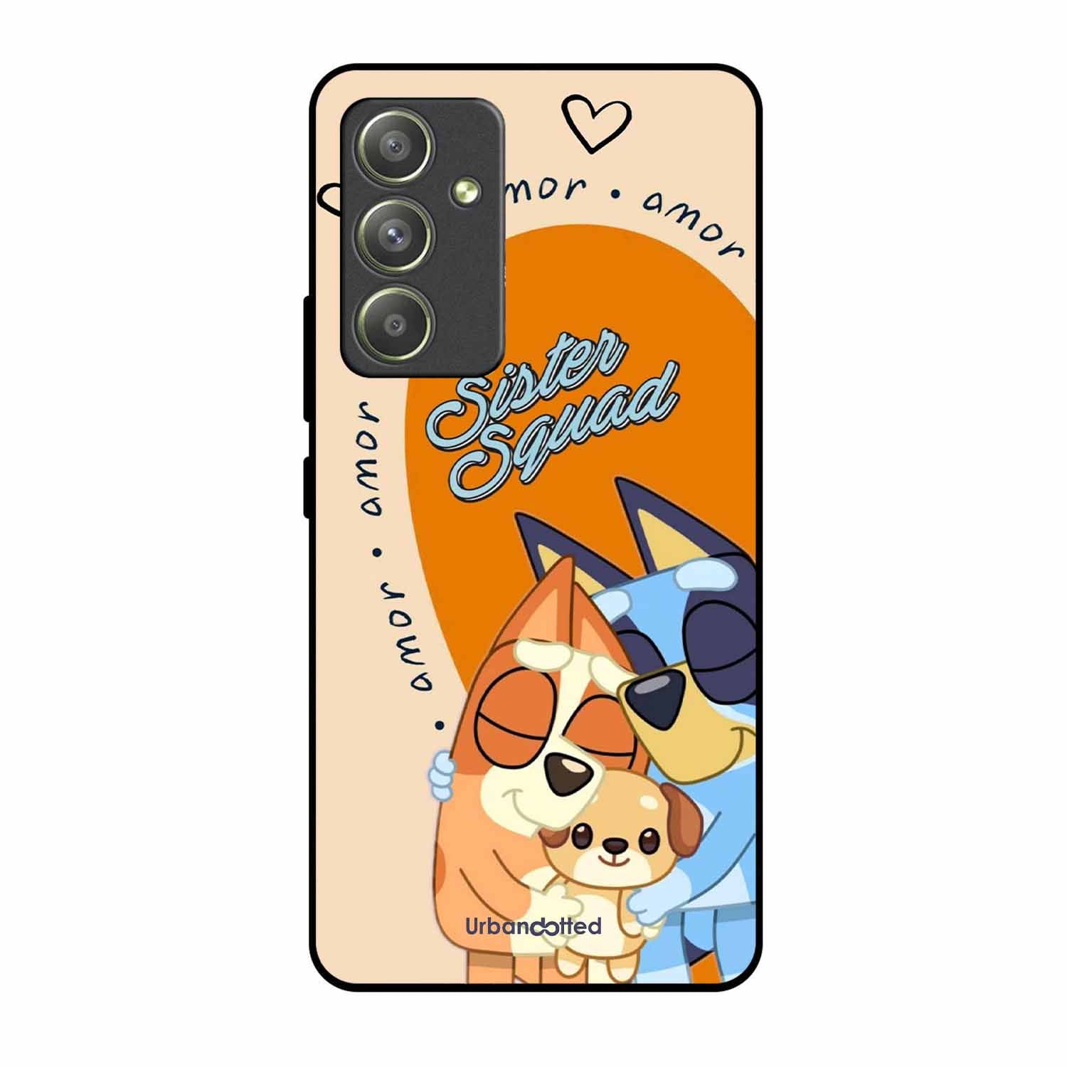 Aussie Cartoon Sisters Glass Case For Samsung A54