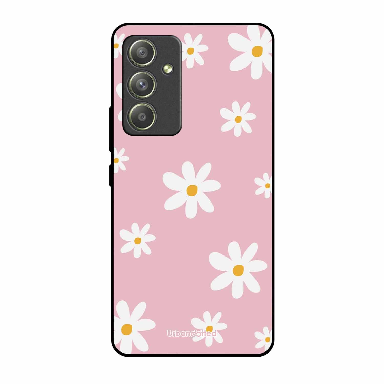 Pink Daisy Delight Glass Case For Samsung A54