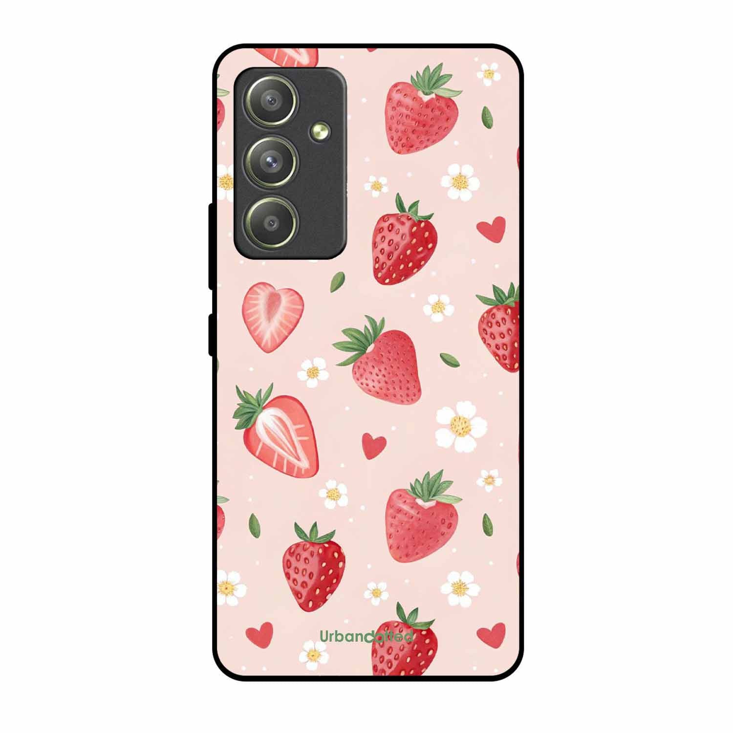 Strawberry Sweetheart Glass Case For Samsung A54