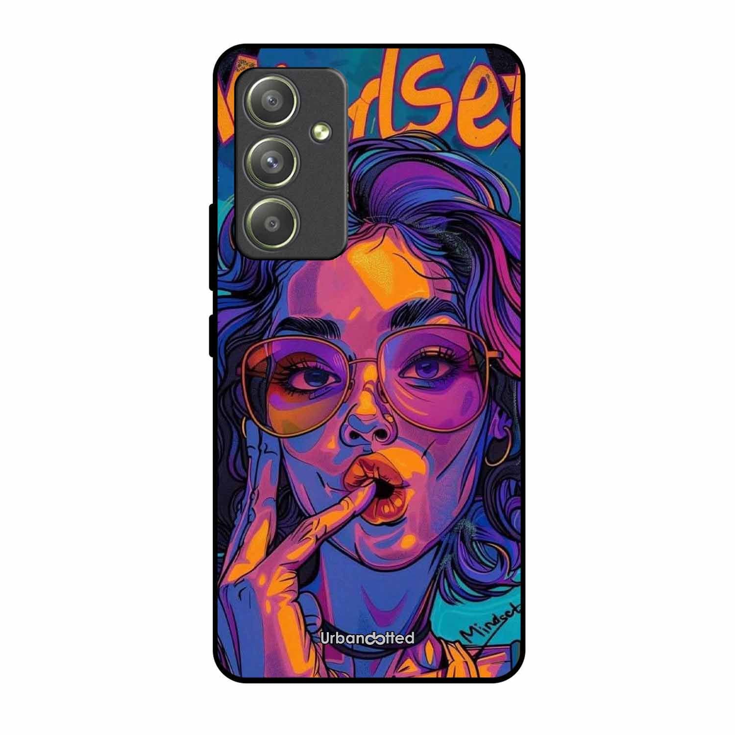 Vibrant Pop Art Girl Glass Case For Samsung A54