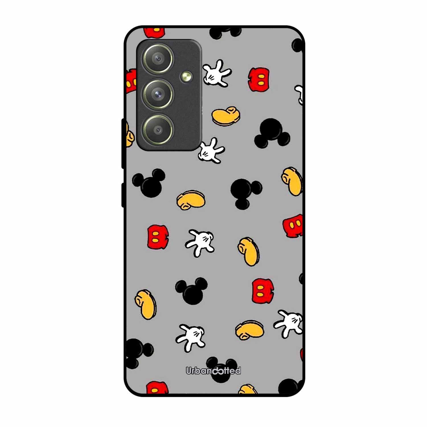 Whimsical Mouse Pattern Glass Case For Samsung A54