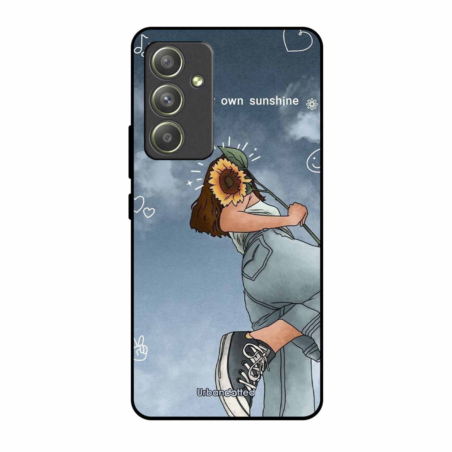 Girl with Sunflower Crown Glass Case For Samsung A54
